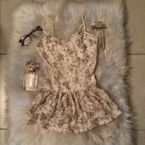 Lace Floral Peplum Top